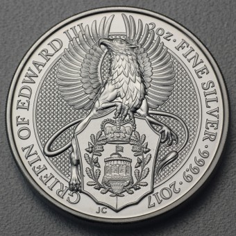Silbermünze 2oz "Griffin of Edward III." 2017 The Queen's Beasts (Großbritannien)