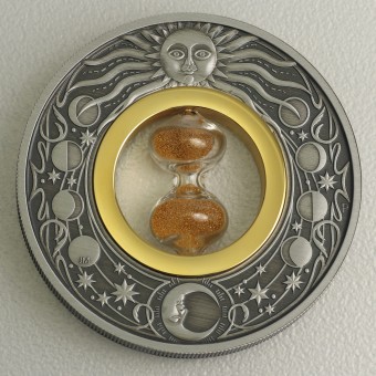 Silbermünze 2oz "HOURGLASS 2021" Antique Finish 