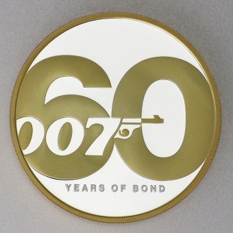 Silbermünze 2oz "James Bond 007" 2022 (PP/vergol.) 60 Years of Bond (Tuvalu)