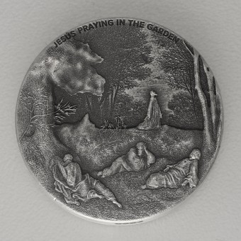 Silbermünze 2oz "Jesus Praying" 2021 (AF) Biblical (Niue)