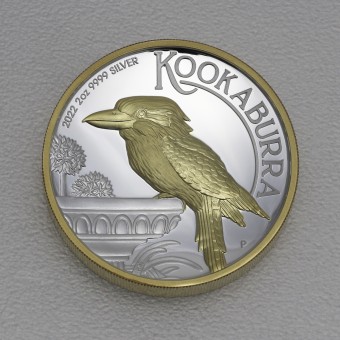 Silbermünze 2oz "Kookaburra" 2022 (PP/HR/verg.) (Australien)