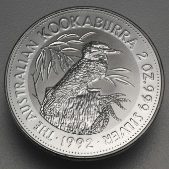 Silbermünze 2oz "Kookaburra" 1992 (Australien)