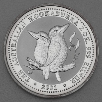 Silbermünze 2oz "Kookaburra" 2001 (Australien)