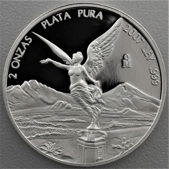 Silbermünze 2oz "Libertad" 2007 (Mexiko)