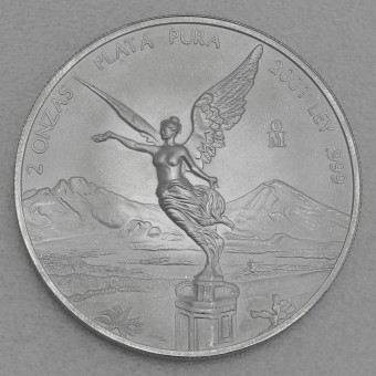 Silbermünze 2oz "Libertad" 2001 (Mexiko)
