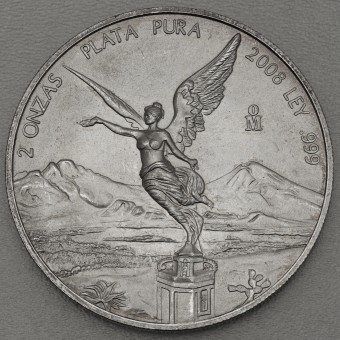 Silbermünze 2oz "Libertad" 2008 (Mexiko)