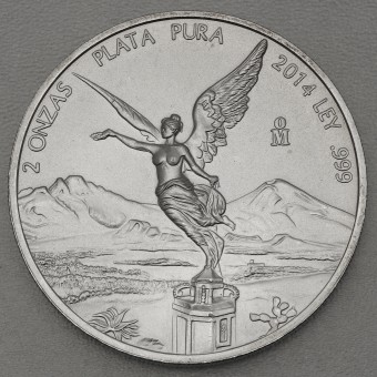 Silbermünze 2oz "Libertad" 2014 (Mexiko)