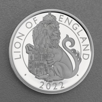 Silbermünze 2oz "Lion of England" 2022 (PP) Royal Tudor Beasts (Großbritannien)