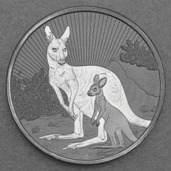 Silbermünze 2oz "Mother & Baby Känguru 2023" Next Generation (Australien)