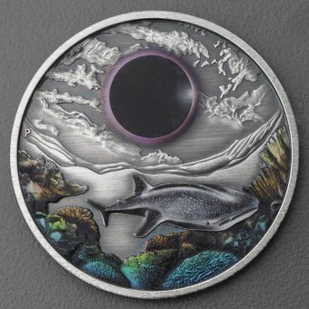 Silbermünze 2oz "Ningaloo Eclipse" 2023 (AF/koloriert) (Australien)
