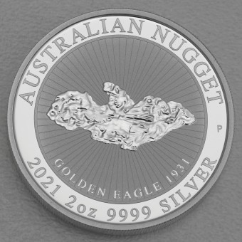 Silbermünze 2oz "Nugget-Golden Eagle" 2021 (Australien)