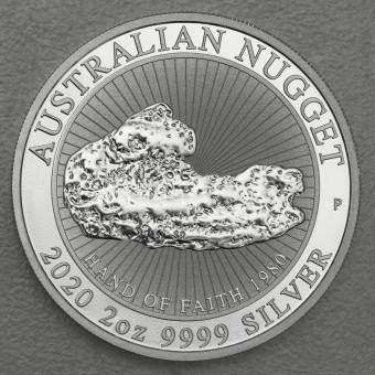 Silbermünze 2oz "Nugget-Hand of Faith" 2020 (Australien)