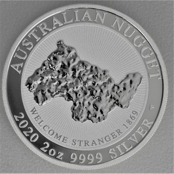 Silbermünze 2oz "Nugget-Welcome Stranger" 2020  (Australien)