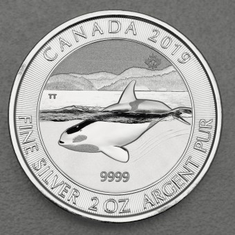 Silbermünze 2oz "Orca 2019" (Kanada) 