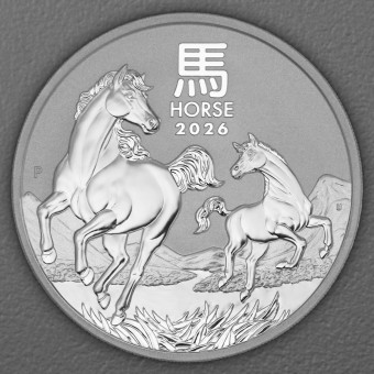 Silbermünze 2oz "Pferd" 2026 Lunar III – Year of the Horse diff. (Australien)