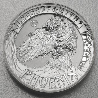 Silbermünze 2oz "Phoenix" 2017 (HR/PP) Legends and Myths (Salomonen)