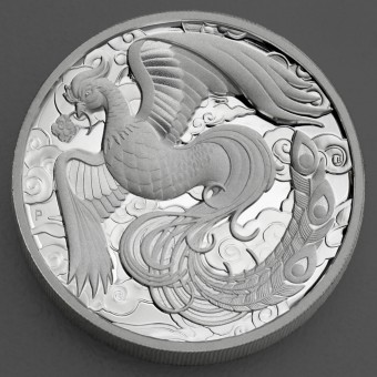 Silbermünze 2oz "Phoenix 2022" PP/HR (Perth Mint) Chinese Myths & Legends
