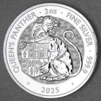 Silbermünze 2oz "Queen’s Panther" 2025 Royal Tudor Beasts (Großbritannien)
