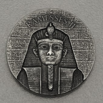 Silbermünze 2oz "Ramses II. 2017" (Tschad) Ägyptische Relikte Serie