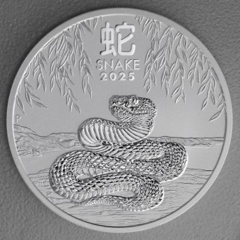 Silbermünze 2oz "Schlange" 2025 Lunar III – Year of the Snake (Australien)