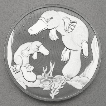 Silbermünze 2oz "Schnabeltier 2021" Mother & Baby Platypus (Australien)