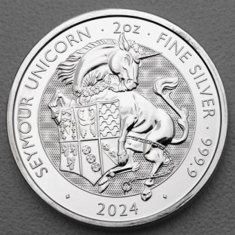 Silbermünze 2oz "Seymour Unicorn 2024" Royal Tudor Beasts Serie