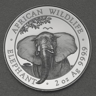 Silbermünze 2oz "Somalia Elefant 2021" 