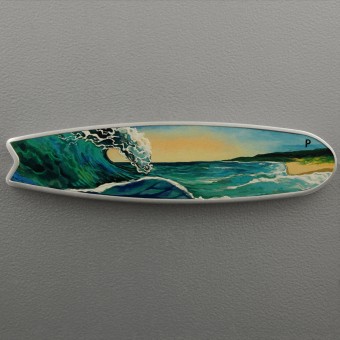 Silbermünze 2oz "Surfbrett" 2020 (koloriert) (Australien)