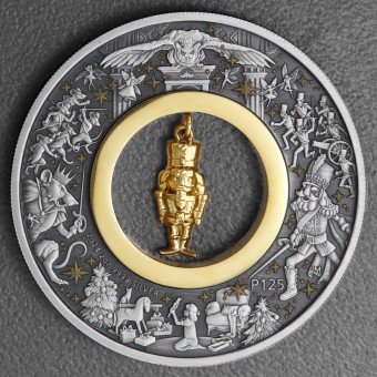 Silbermünze 2oz "The Christmas Nutcracker" 2024 (AF/koloriert/vergoldet) (Australien)
