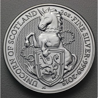 Silbermünze 2oz "Unicorn of Scotland" 2018 The Queen's Beasts (Großbritannien)