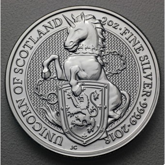 Silbermünze 2oz "Unicorn of Scotland 2018" The Queens Beasts