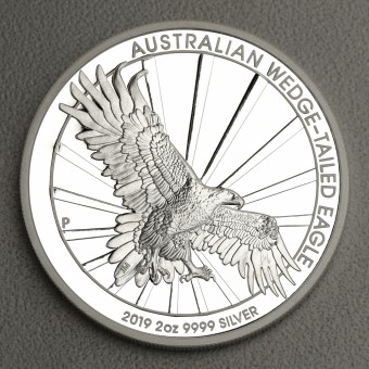 Silbermünze 2oz "Wedge-tailed Eagle" 2019 (PP) (Australien)