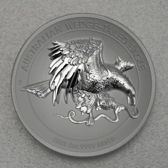 Silbermünze 2oz "Wedge-Tailed Eagle" 2021 (PP) Piedfort Design