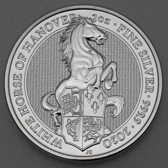 Silbermünze 2oz "White Horse of Hanover" 2020 The Queen's Beasts (Großbritannien)