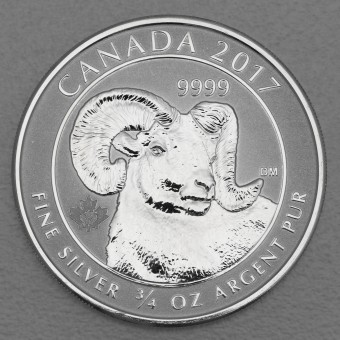 Silbermünze 3/4oz "Big Horn Sheep" 2017 (Kanada)