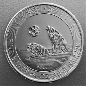 Silbermünze 3/4oz "Grey Wolf 2016" Kanada 