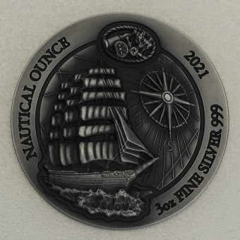 Silbermünze 3oz "Sedov" 2021 (HR/AF) Nautical Ounce diff. (Ruanda)