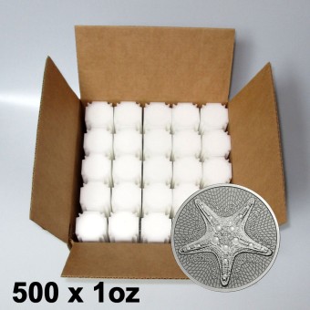 Silbermünze 500 x 1oz "Silver Star" 2023 Masterbox (Cook Islands)