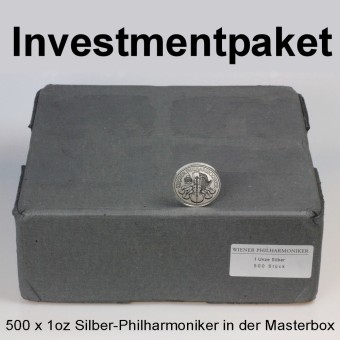 Silbermünze (500x 1oz, 19% MwSt.) "Philharmoniker" 