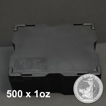 Silbermünze 500 x 1oz "Britannia" 2024 Box diff. (Großbritannien)