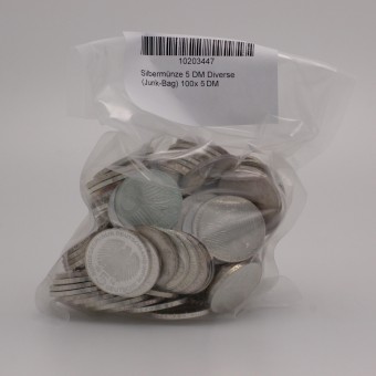 Silbermünze 5 DM Diverse (Junk-Bag) 100x 5DM 