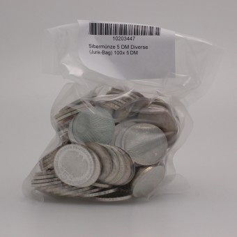 Silbermünze 100 x 5 DM "diverse Gedenkmünzen" Investmentpaket (Deutschland)