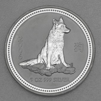 Silbermünze 5oz "Hund" 2006 Lunar I – Year of the Dog (Australien)