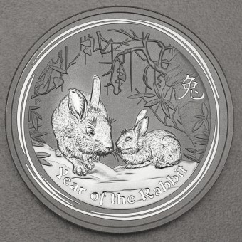 Silbermünze 5oz "Hase" 2011 Lunar II – Year of the Rabbit (Australien)