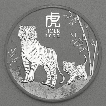 Silbermünze 5oz "2022 Tiger" Lunar III 