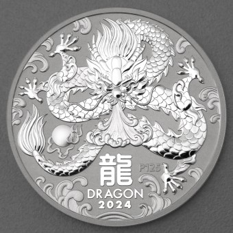 Silbermünze 5oz "2024 Drache Lunar III" 