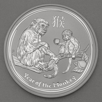 Silbermünze 5oz "Affe" 2016 Lunar II – Year of the Monkey 19% (Australien)