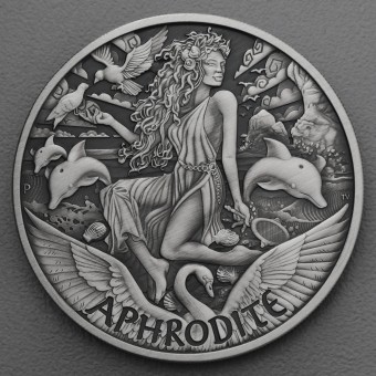 Silbermünze 5oz "Aphrodite 2022" Antique "Gods of Olympus" Serie