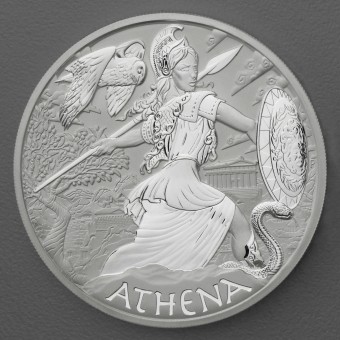 Silbermünze 5oz "Athena" 2022 Gods of Olympus (Tuvalu)