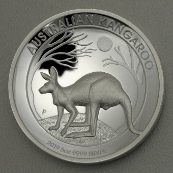 Silbermünze 5oz "Australian Kangaroo" 2019 (PP/HR) Stempelglanz High Relief